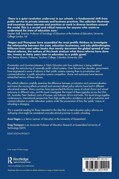 Produktbild: Privatisation and Commercialisation in Public Education