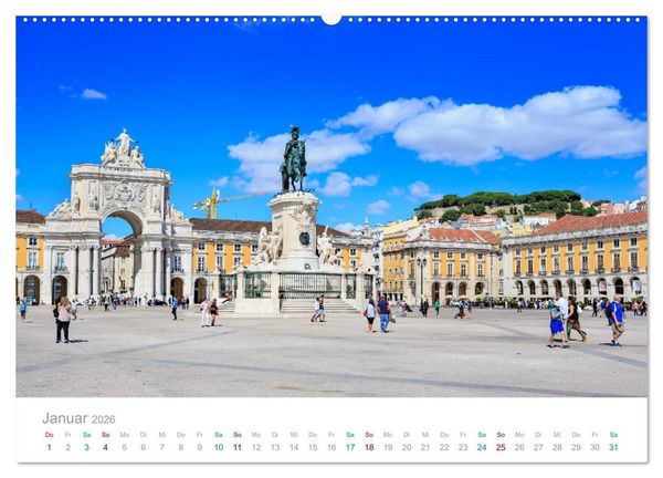 Produktbild: Lissabon - Stadt der K&ouml;nige (hochwertiger Premium Wandkalender 2026 DIN A2 quer), Kunstdruck in Hochglanz