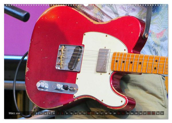 Produktbild: Vintage Gitarren in Szene gesetzt (hochwertiger Premium Wandkalender 2026 DIN A2 quer), Kunstdruck in Hochglanz