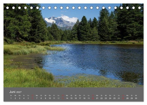 Produktbild: Wallis. Perle der Schweiz (Tischkalender 2027 DIN A5 quer), CALVENDO Monatskalender