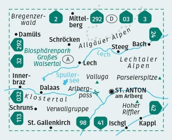Produktbild: KOMPASS Wanderkarte 33 Arlberg, Verwallgruppe 1:50.000