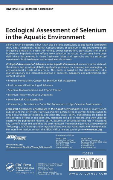 Produktbild: Ecological Assessment of Selenium in the Aquatic Environment