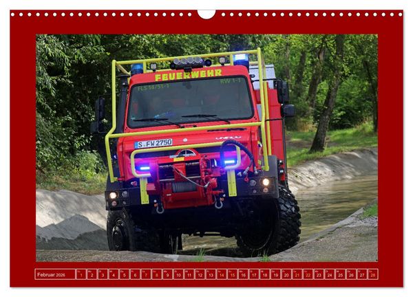 Produktbild: Unimog bei der Feuerwehr (Wandkalender 2026 DIN A3 quer), CALVENDO Monatskalender