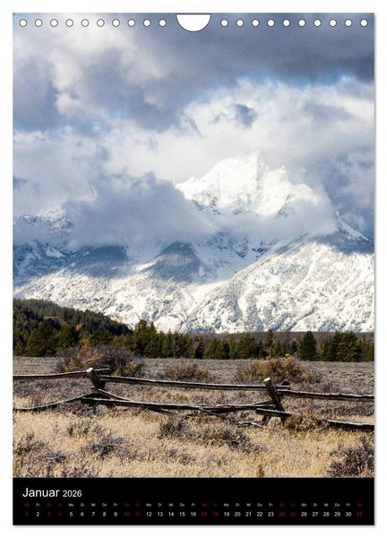 Produktbild: Teton Range - Der Grand Teton National Park (Wandkalender 2026 DIN A4 hoch), CALVENDO Monatskalender
