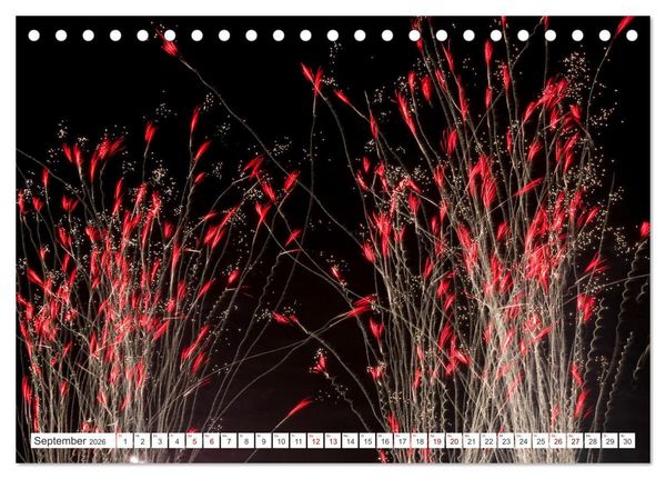 Produktbild: Feuerwerk - Kunstwerke am Himmel (Tischkalender 2026 DIN A5 quer), CALVENDO Monatskalender