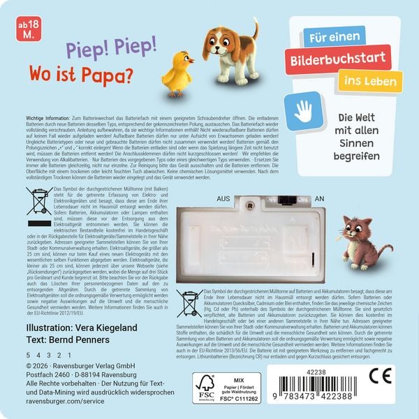 Produktbild: H&ouml;r mal hin - Piep! Piep! Bist du mein Papa?