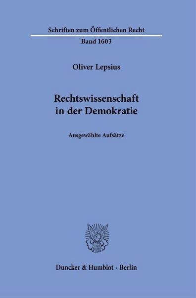 Produktbild: Rechtswissenschaft in der Demokratie