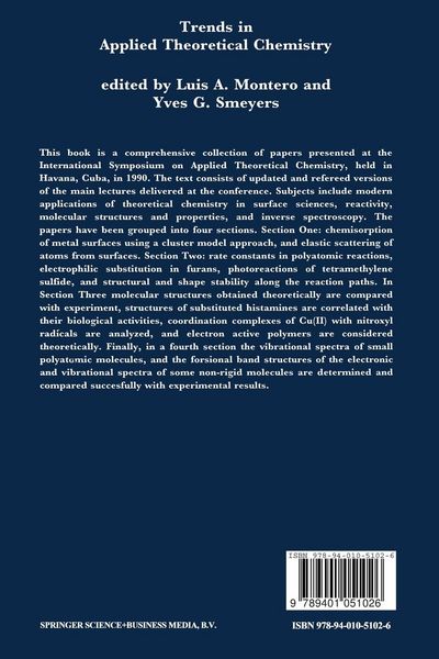 Produktbild: Trends in Applied Theoretical Chemistry