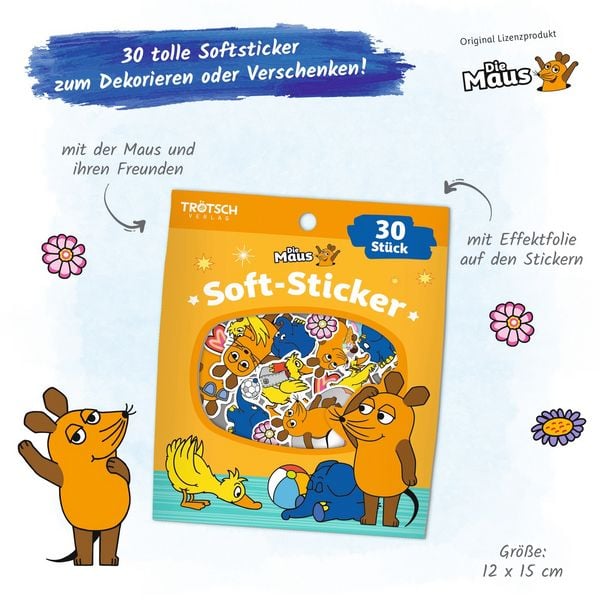 Produktbild: Trötsch Die Maus Soft-Sticker