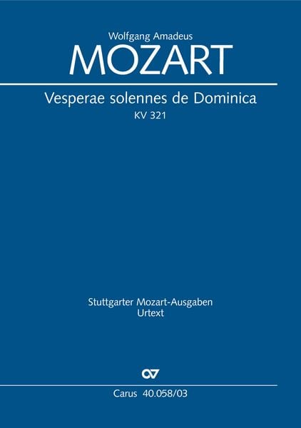 Produktbild: Vesperae solennes de Dominica (Klavierauszug)