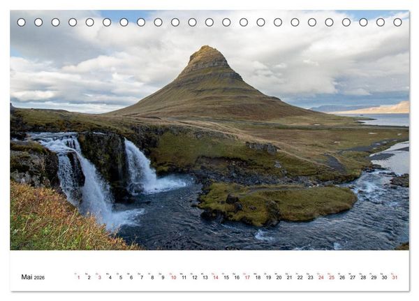 Produktbild: ISLAND Atemberaubende Natur aus Feuer und Eis (Tischkalender 2026 DIN A5 quer), CALVENDO Monatskalender