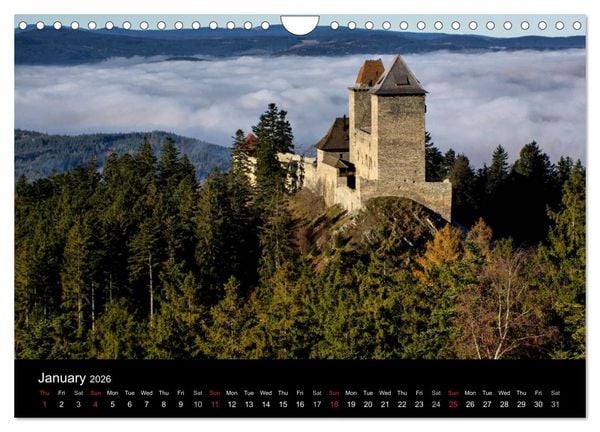 Produktbild: Monuments of Czech Republic 2026 (Wall Calendar 2026 DIN A4 landscape), CALVENDO 12 Month Wall Calendar