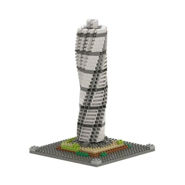 Produktbild: BRIXIES 200194 - Turning Torso, 3D Konstruktionsbausatz aus Ministeinen, 652 Teile