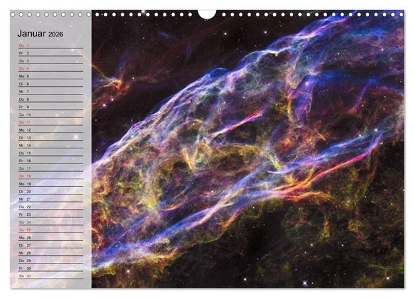 Produktbild: Der Weltraum. Spektakul&auml;re Gasnebel und Galaxien (Wandkalender 2026 DIN A3 quer), CALVENDO Monatskalender