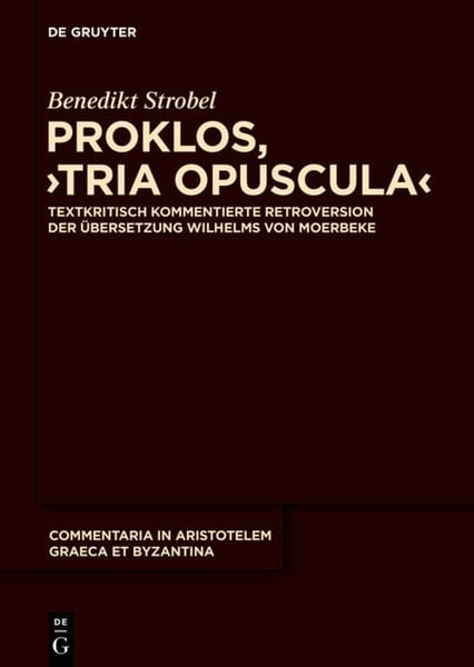 Produktbild: Proklos, "Tria opuscula"