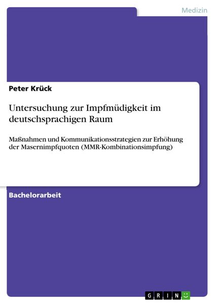 Produktbild: Untersuchung zur Impfm&uuml;digkeit im deutschsprachigen Raum
