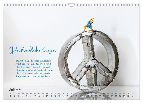 Produktbild: Yoga - Kleine Figur, gro&szlig;e Wirkung (Wandkalender 2026 DIN A3 quer), CALVENDO Monatskalender