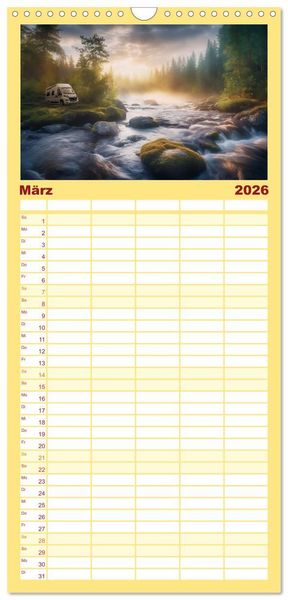 Produktbild: Familienplaner 2026 - Der Ruf des Nordens mit 5 Spalten (Wandkalender, 21 x 45 cm) CALVENDO