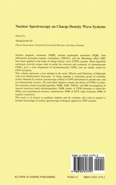 Produktbild: Nuclear Spectroscopy on Charge Density Wave Systems