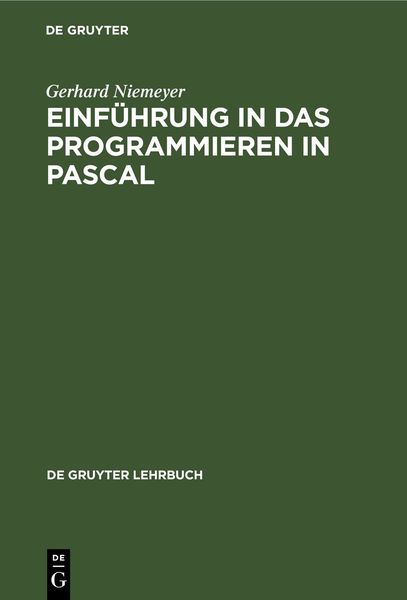 Produktbild: Einf&uuml;hrung in das Programmieren in PASCAL