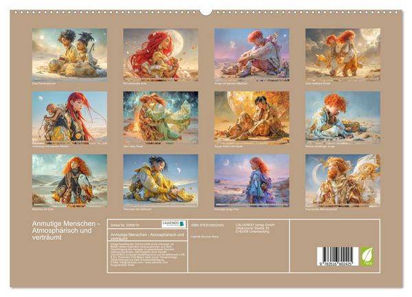Produktbild: Anmutige Menschen - Atmosph&auml;risch und vertr&auml;umt (hochwertiger Premium Wandkalender 2026 DIN A2 quer), Kunstdruck in Hochglanz