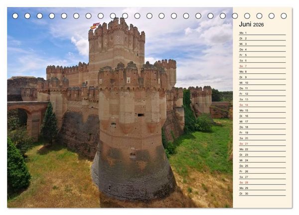 Produktbild: Burgen in Spanien (Tischkalender 2026 DIN A5 quer), CALVENDO Monatskalender
