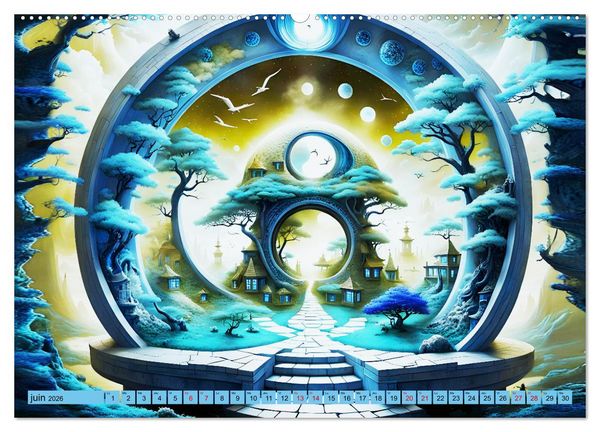 Produktbild: Des Portes imaginaires (Calendrier mural 2026 DIN A2 vertical) calendrier de bureau