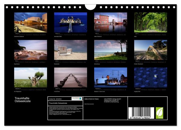 Produktbild: Traumhafte Ostseek&uuml;ste (Wandkalender 2026 DIN A4 quer), CALVENDO Monatskalender