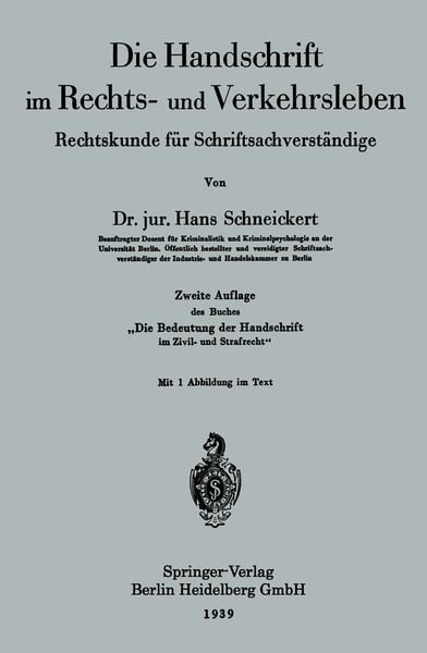 Die Handschrift im Rechts- und Verkehrsleben