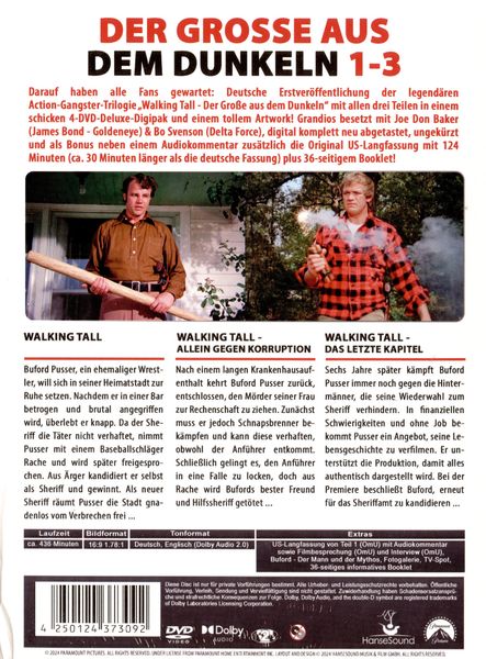 Produktbild: Walking Tall 1-3 Trilogie - Limited Edition (+ Bonus-DVD) [3 DVDs]