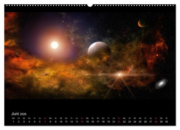Produktbild: Kosmische Panoramen (Wandkalender 2026 DIN A2 quer), CALVENDO Monatskalender