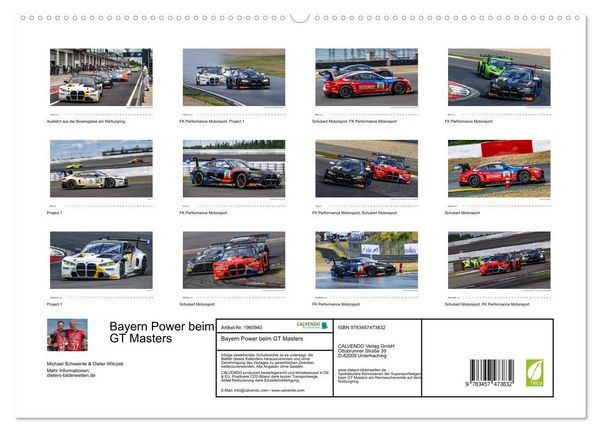 Produktbild: Bayern Power beim GT Masters (hochwertiger Premium Wandkalender 2026 DIN A2 quer), Kunstdruck in Hochglanz