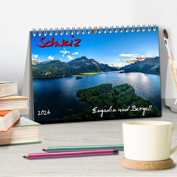 Produktbild: Schweiz - Engadin und Bergell (Tischkalender 2026 DIN A5 quer), CALVENDO Monatskalender