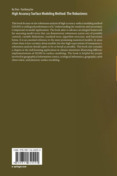 Produktbild: High Accuracy Surface Modeling Method: The Robustness