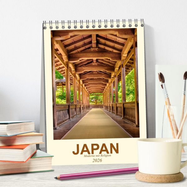 Produktbild: Japan - Moderne mit Religion (Tischkalender 2026 DIN A5 hoch), CALVENDO Monatskalender
