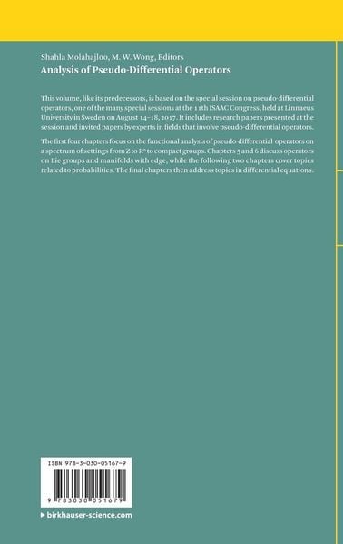Produktbild: Analysis of Pseudo-Differential Operators