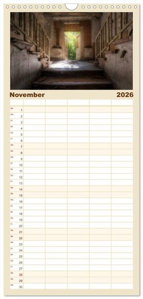 Produktbild: Familienplaner 2026 - Verlassene Orte im Harz mit 5 Spalten (Wandkalender, 21 x 45 cm) CALVENDO