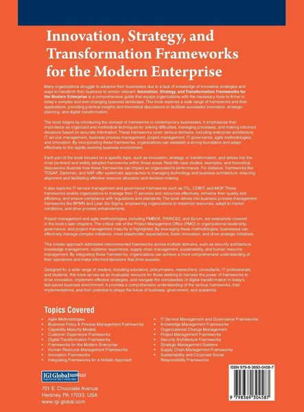 Produktbild: Innovation, Strategy, and Transformation Frameworks for the Modern Enterprise