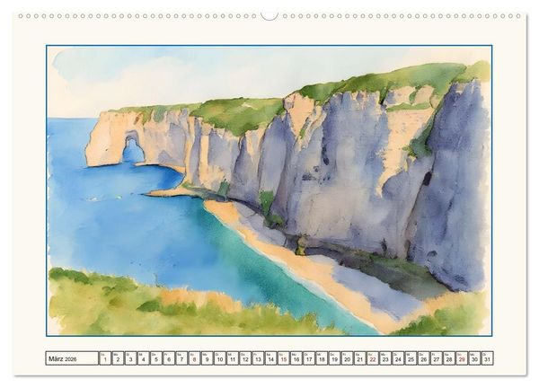 Produktbild: Reise durch die Normandie (hochwertiger Premium Wandkalender 2026 DIN A2 quer), Kunstdruck in Hochglanz