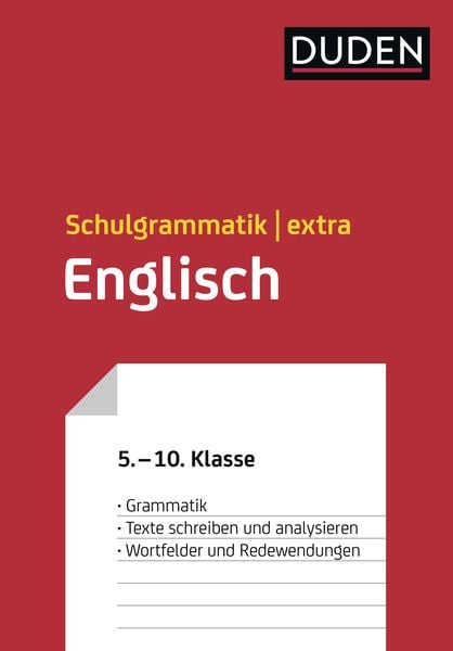 Produktbild: Schmitz-Wensch, E: Duden Schulgrammatik extra - Englisch