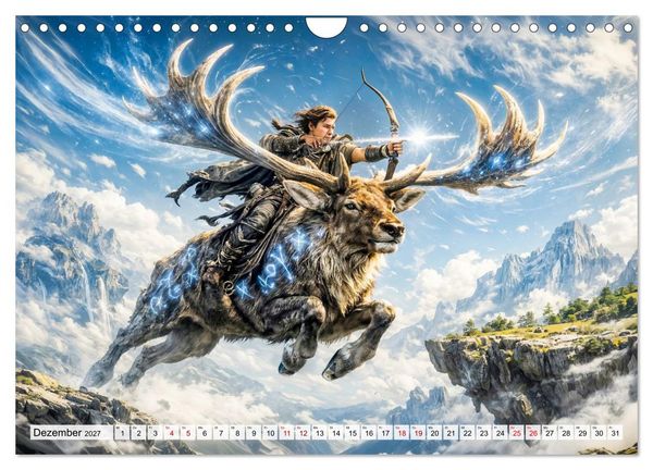 Produktbild: Sternzeichen - Die M&auml;chte des Tierkreises (Wandkalender 2027 DIN A4 quer), CALVENDO Monatskalender
