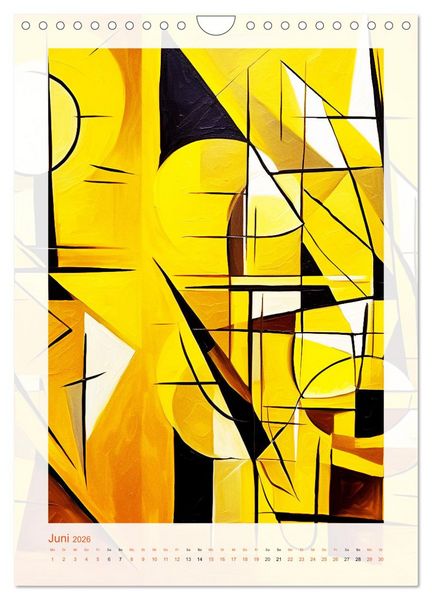 Produktbild: Licht und Schatten . Cubism Wall Art (Wandkalender 2026 DIN A4 hoch), CALVENDO Monatskalender