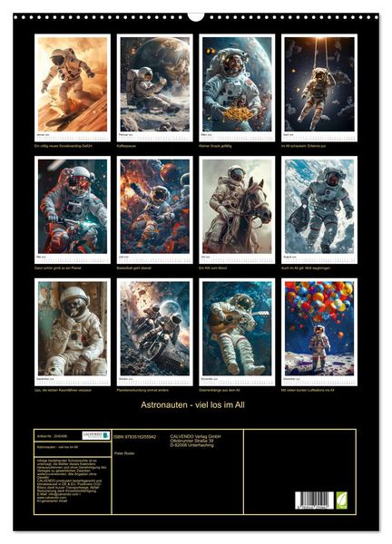 Produktbild: Astronauten - viel los im All (Wandkalender 2026 DIN A2 hoch), CALVENDO Monatskalender