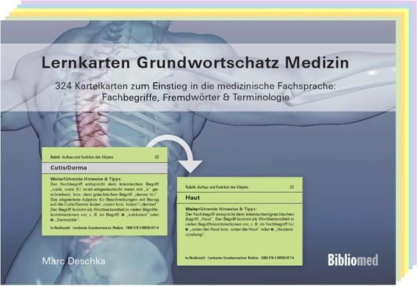 Lernkarten Grundwortschatz Medizin - 324 Karteikarten zum Einstieg in die medizinische Fachsprache: Fachbegriffe, Fremdw