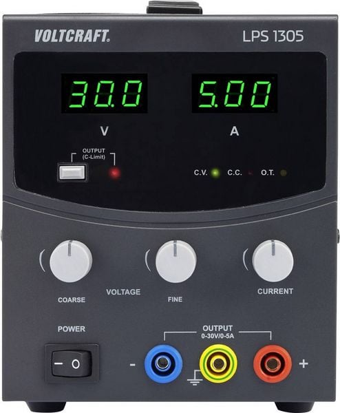 Produktbild: VOLTCRAFT LPS1305 Labornetzger&auml;t, einstellbar 0 - 30 V/DC 0 - 5 A 150 W Anzahl Ausg&auml;nge 1 x