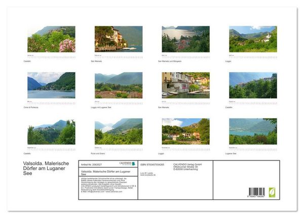 Produktbild: Valsolda. Malerische D&ouml;rfer am Luganer See (Wandkalender 2026 DIN A2 quer), CALVENDO Monatskalender