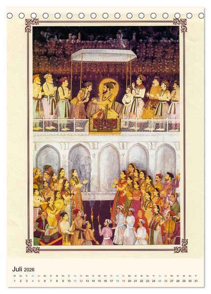 Produktbild: Indische Miniaturen (Tischkalender 2026 DIN A5 hoch), CALVENDO Monatskalender