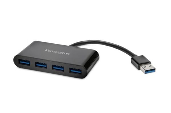 Kensington UH4000 4 Port Hub 4 Port USB 3.0-Hub Schwarz