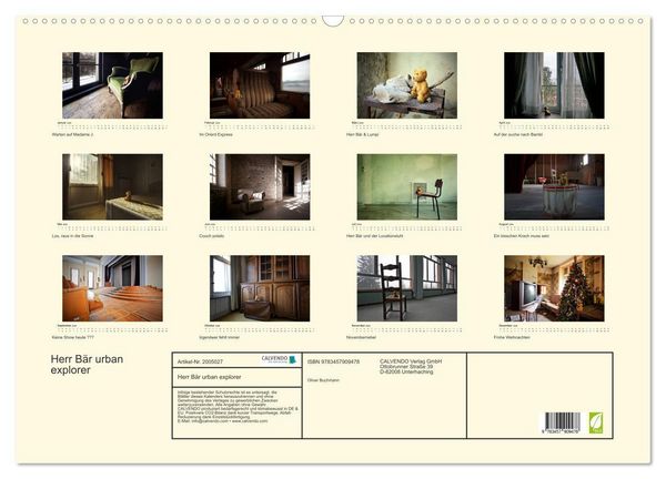 Produktbild: Herr B&auml;r urban explorer (Wandkalender 2026 DIN A2 quer), CALVENDO Monatskalender