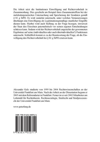 Produktbild: Einwilligung und Richtervorbehalt